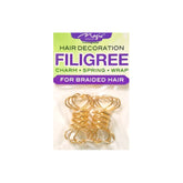 Magic Hair Decoration Spring - FILIGREE HEART GOLD/SILVER